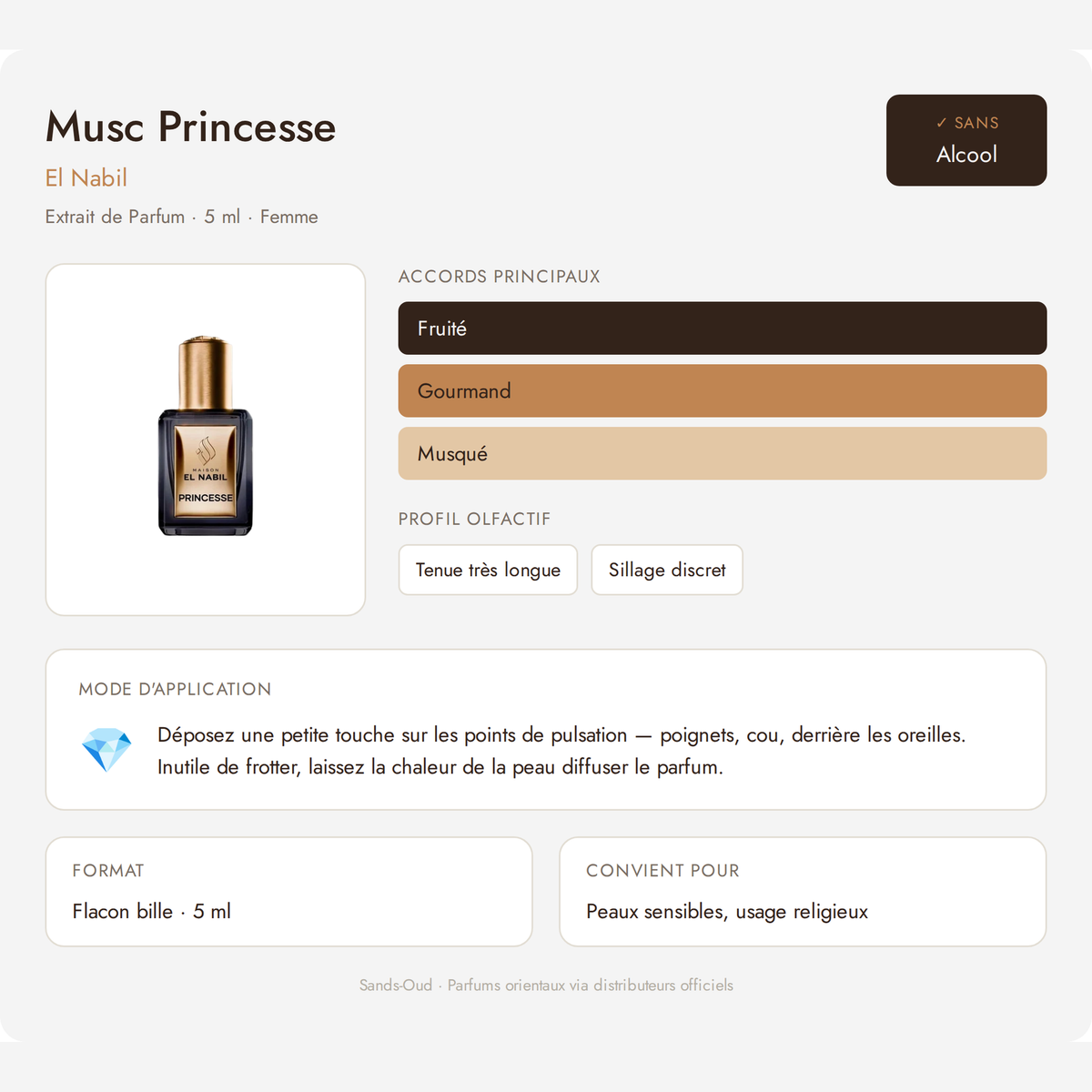 El Nabil Musc Princesse Sans Alcool 5 ml